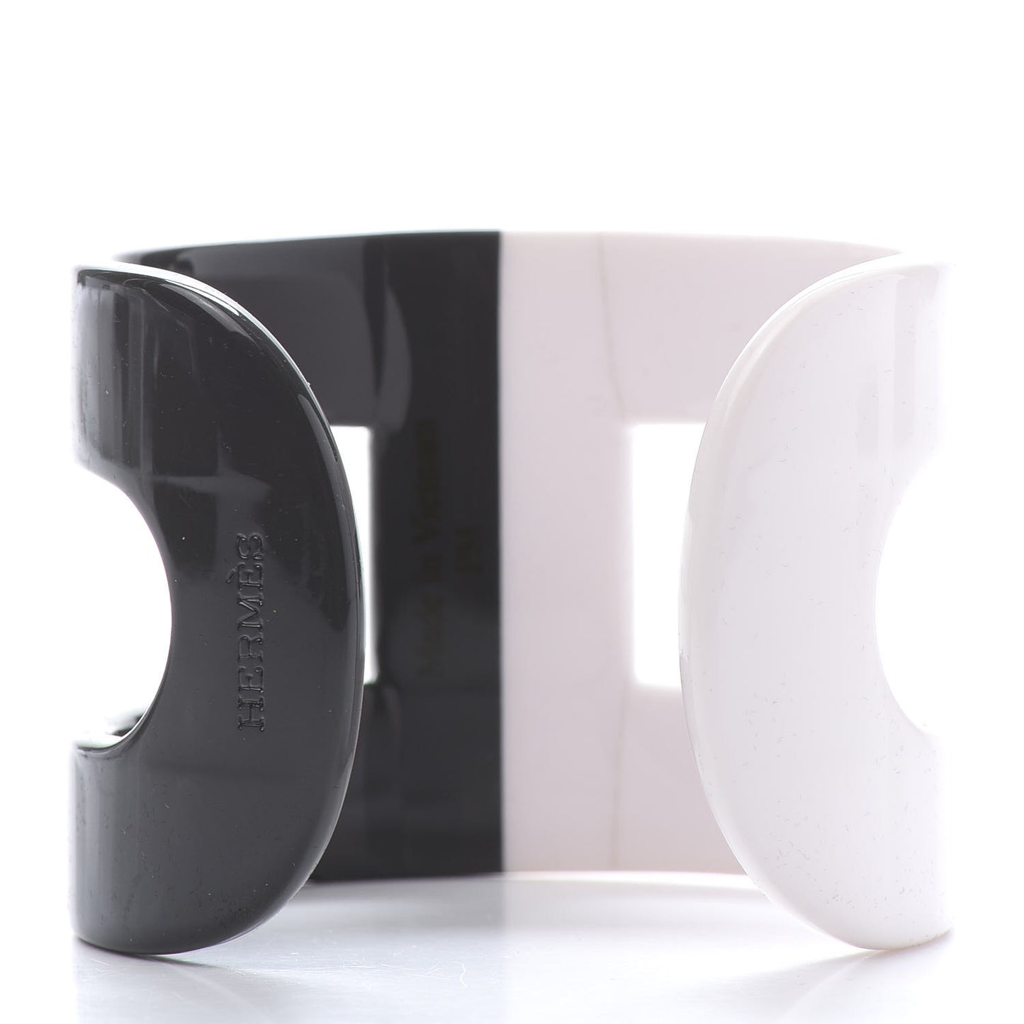 Lacquered Wood Ano Bracelet PM White Etain