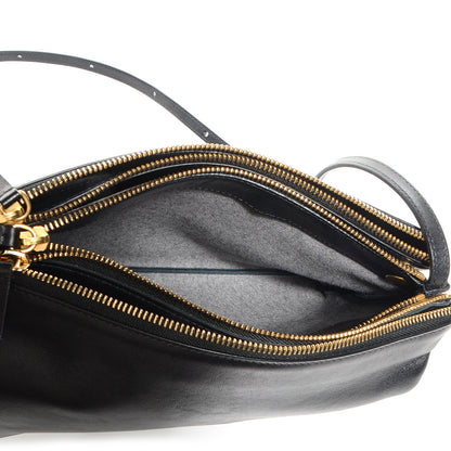 Celine Lambskin Large Trio Crossbody Bag Black 5 of 8