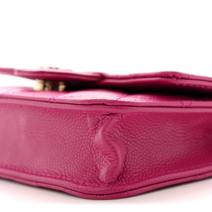 Chanel Caviar Quilted Mini Chain Bag Dark Pink 10 of 10