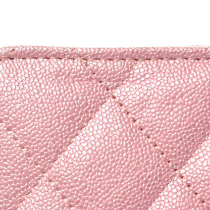 Chanel Iridescent Caviar Quilted Classic iPhone Pouch Rose Pink 8 of 9