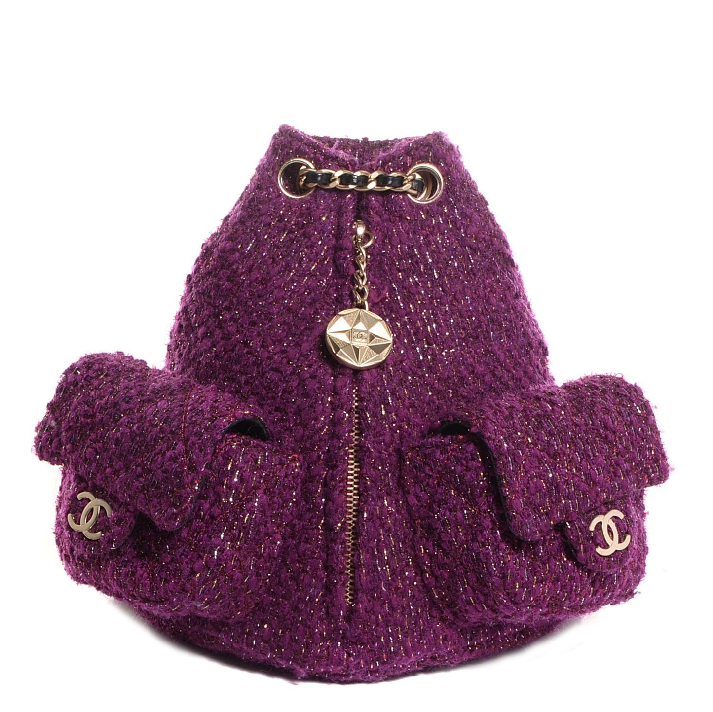 Tweed Mini Backpack is Back Plum