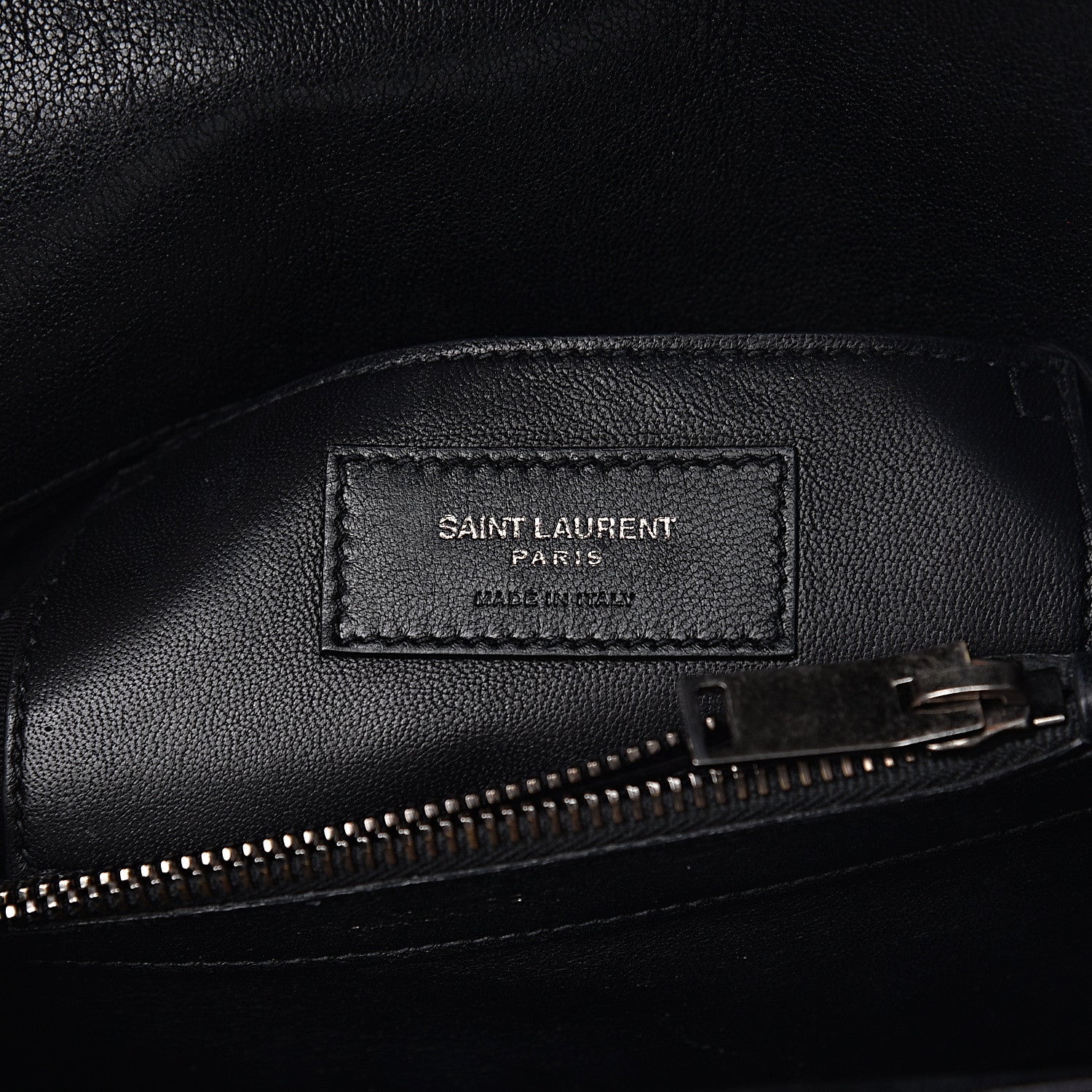 Saint Laurent Sheepskin Matelasse Chevron Monogram Medium College Bag Black 7 of 15