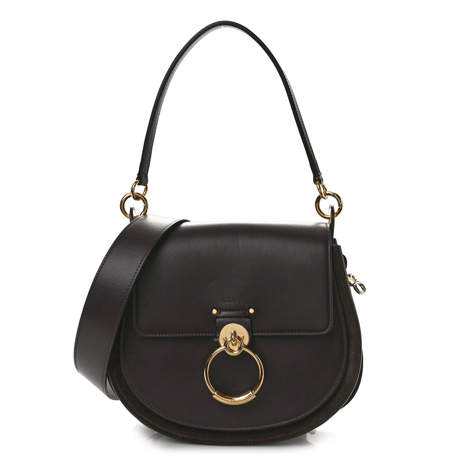 Chloe Calfskin Large Tess Bag Burnt Brown 1 of 8
