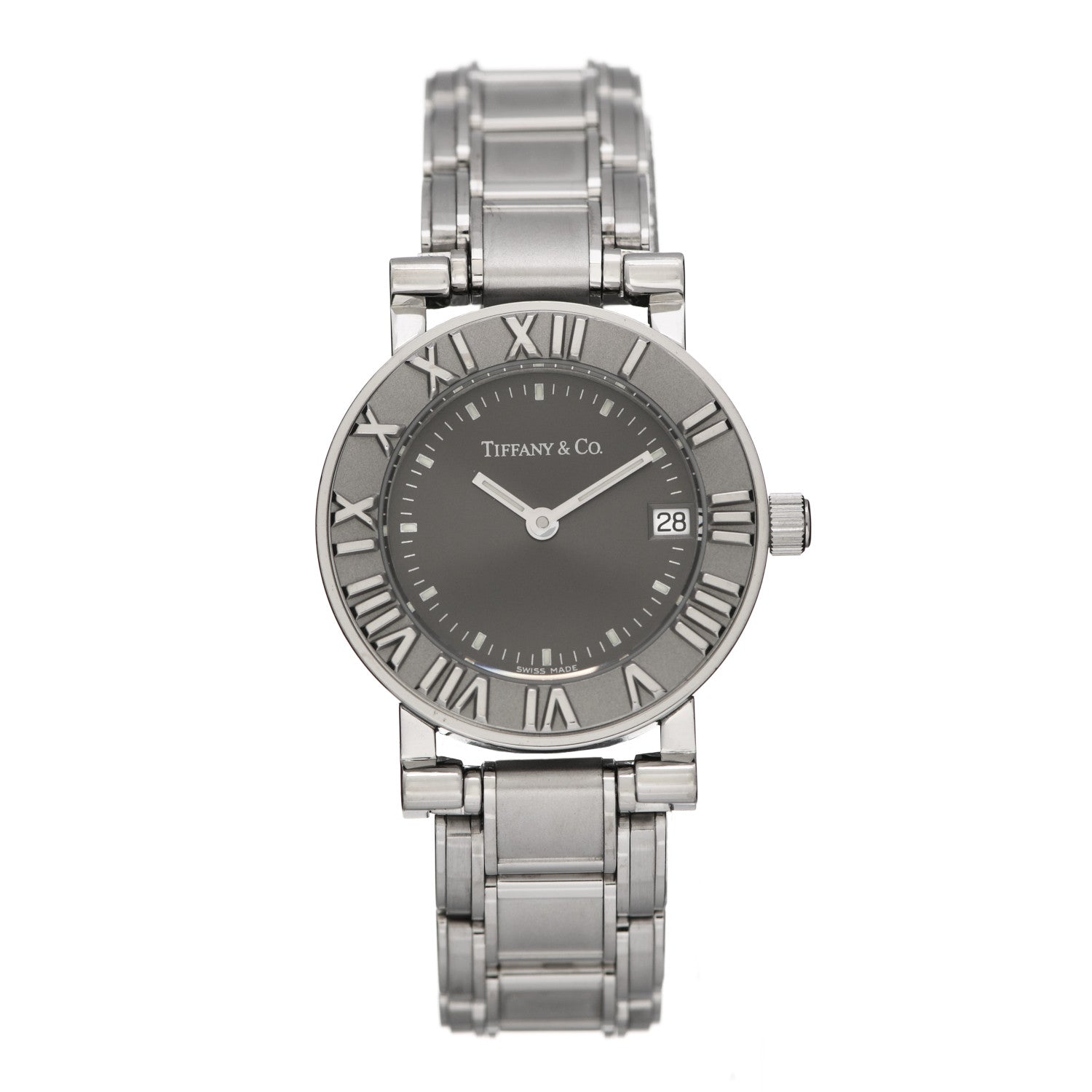 Tiffany Stainless Steel 25mm Atlas Quartz Watch Grey 1 of 4