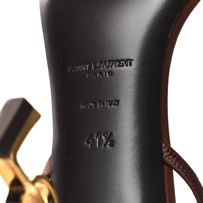 Saint Laurent Calfskin Cassandra 75 Sandals 41.5 Black 7 of 8