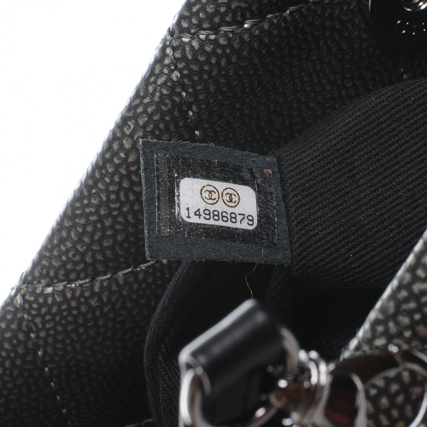 Caviar Timeless CC Tote Dark Silver