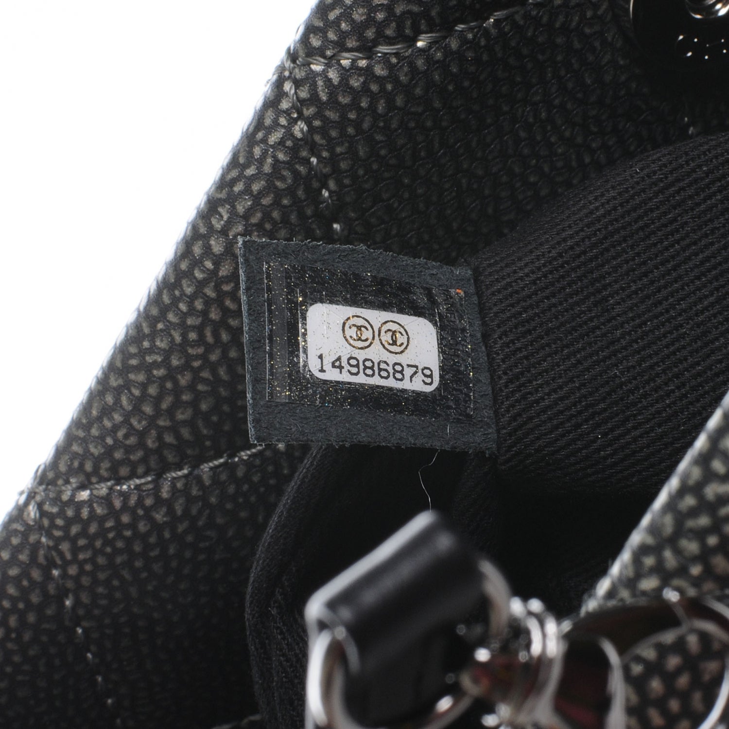 Chanel Caviar Timeless CC Tote Dark Silver 7 of 7