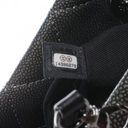 Chanel Caviar Timeless CC Tote Dark Silver 7 of 7