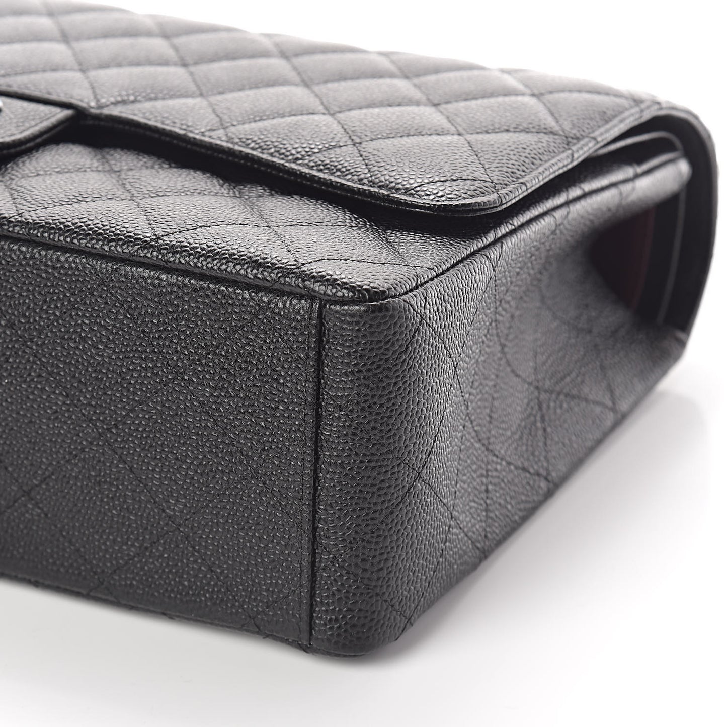 Caviar Quilted Maxi Double Flap Black