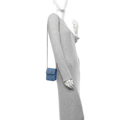 Chanel Denim Quilted Flap Mini Crossbody Blue 2 of 13