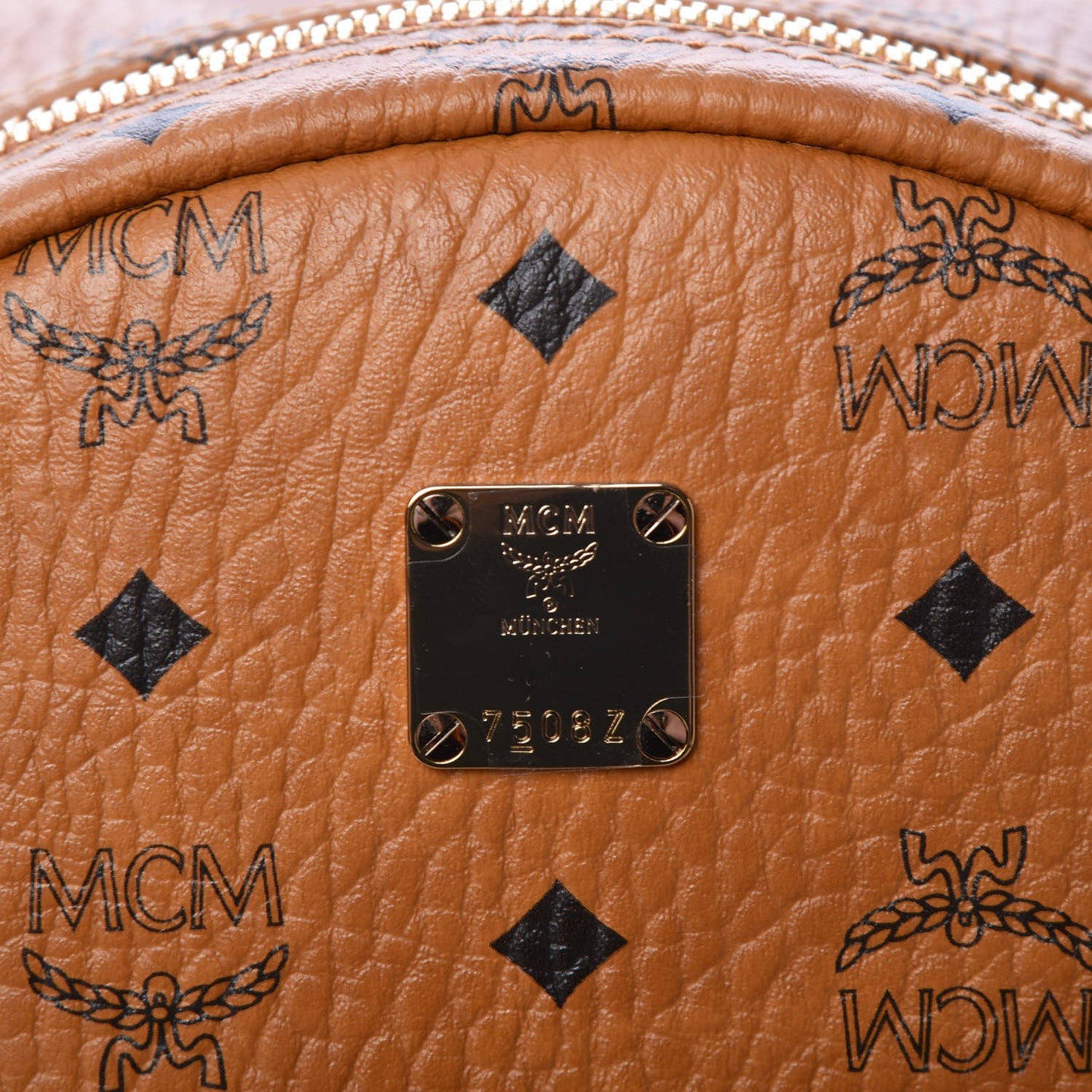 Visetos Medium Side Studs Stark Backpack Cognac