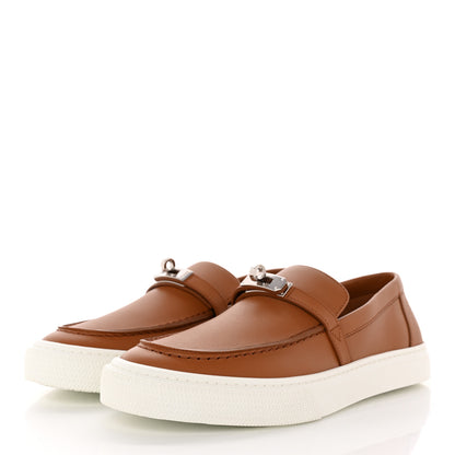 Hermes Calfskin Game Slip On Sneakers 39.5 Naturel 3 of 10