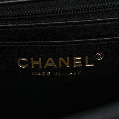 Chanel Lambskin Quilted Mini Top Handle Rectangular Flap Black 6 of 10