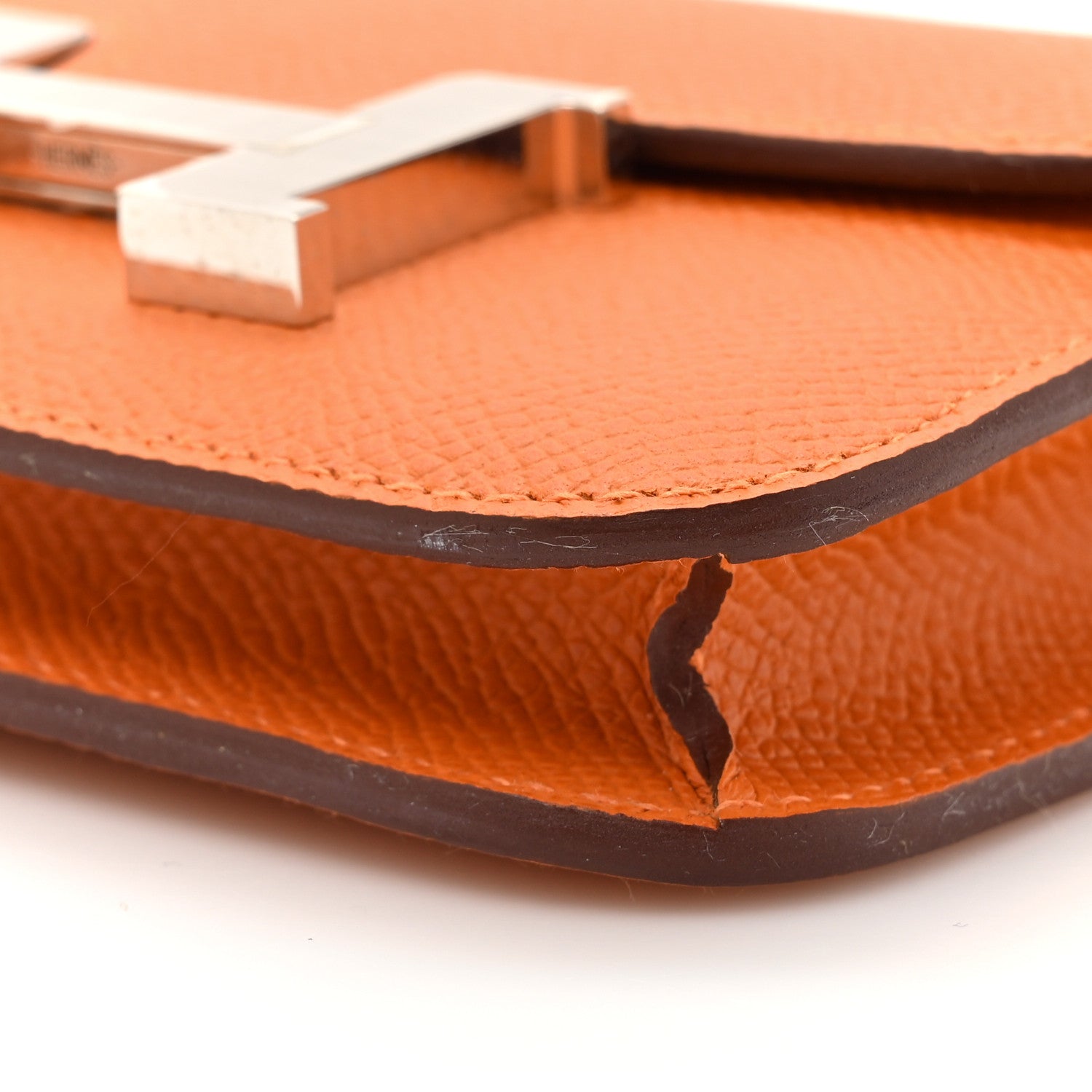 Hermes Epsom Constance Slim Wallet Orange 12 of 13