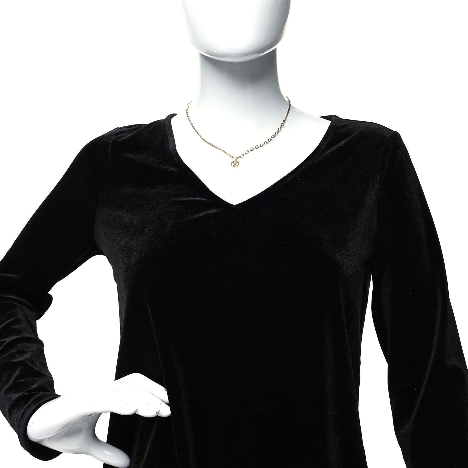 Louis Vuitton Logomania Necklace Silver Gold 2 of 6