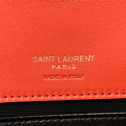 Saint Laurent Lambskin Chevron Quilted Small Loulou Bag Celosia 7 of 12