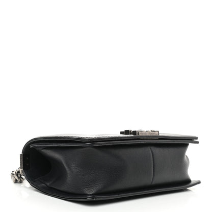 Chanel Goatskin Quilted Patent Medium Duo Boy Flap Black 3 of 9