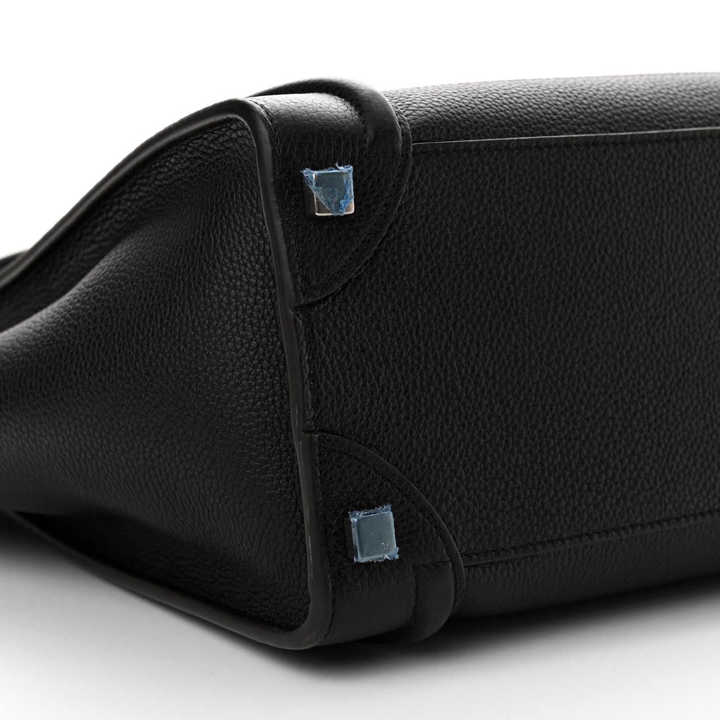 Drummed Calfskin Micro Luggage Black