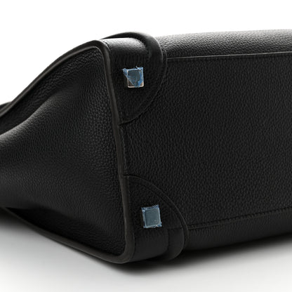 Celine Drummed Calfskin Micro Luggage Black 9 of 11