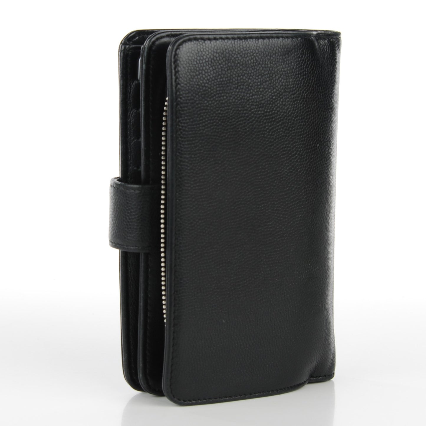Caviar Sevruga L-Zip Pocket Wallet Black