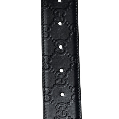 Gucci Guccissima Signature Interlocking G 40mm Belt 90 36 Black 4 of 7