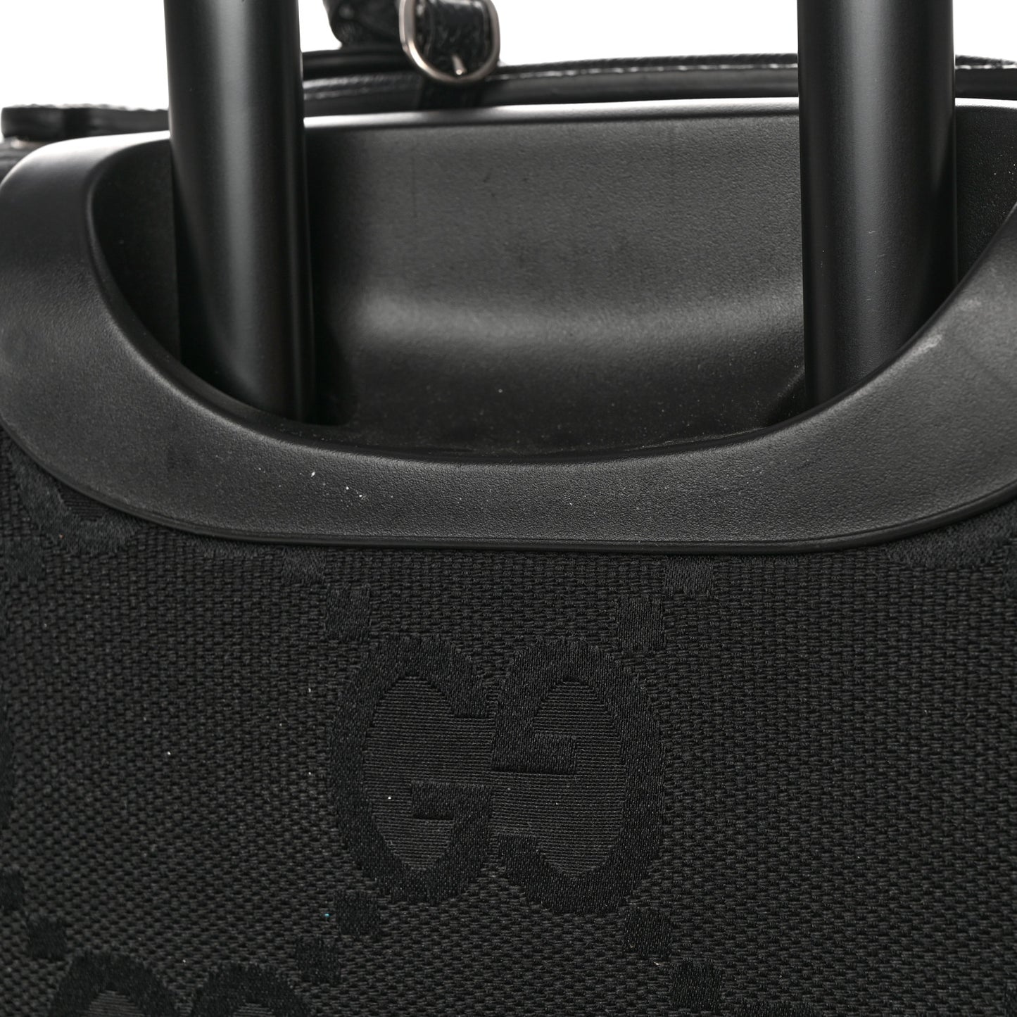 Monogram Jumbo GG Textured Dollar Calfskin Small Carry On Trolley Black