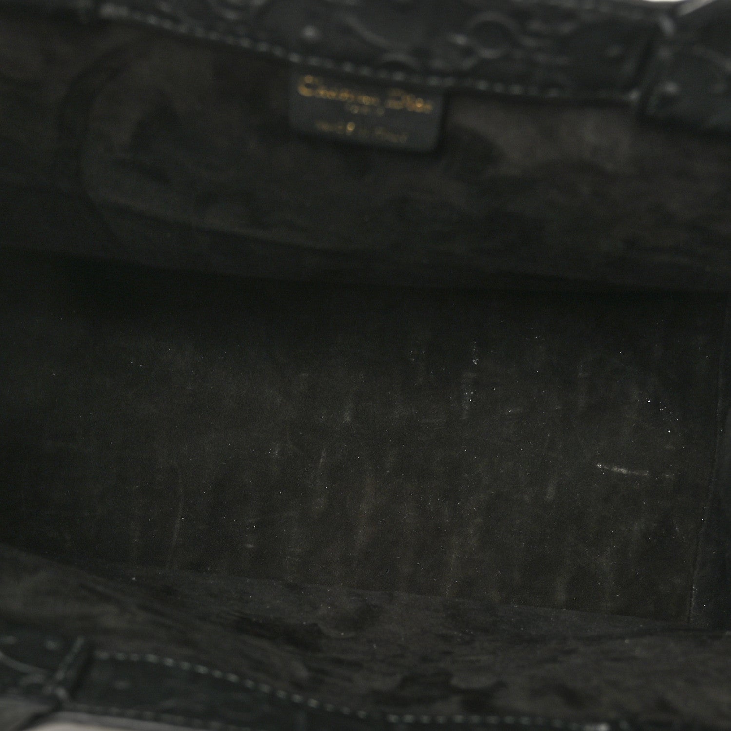 Christian Dior Oblique Calfskin Embossed Medium Book Tote Black 5 of 7