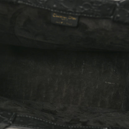 Christian Dior Oblique Calfskin Embossed Medium Book Tote Black 5 of 7