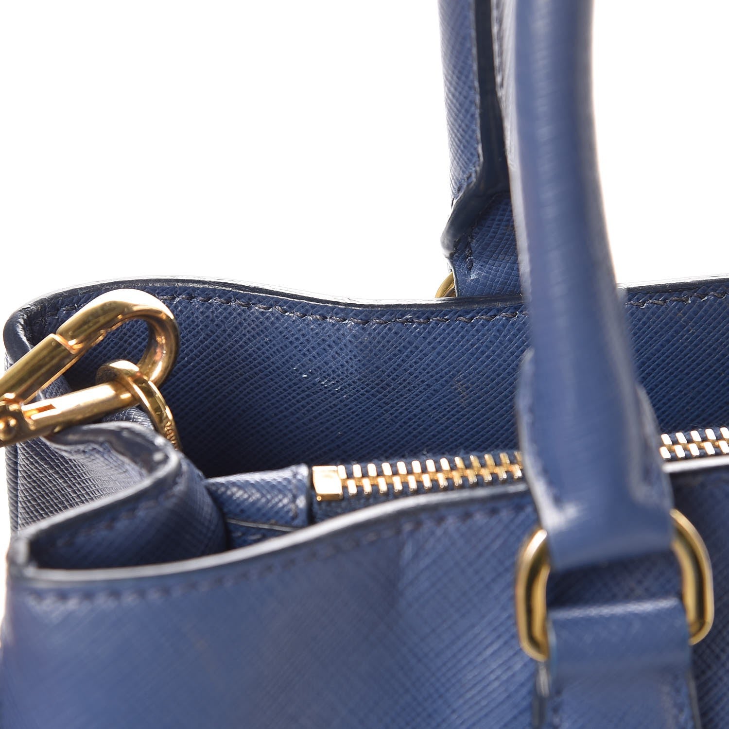 Prada Saffiano Lux Medium Tote Bluette 14 of 18