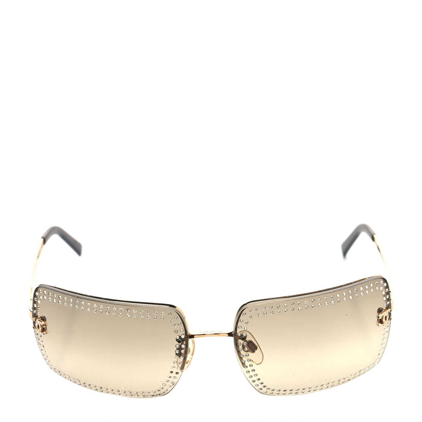 Crystal CC Logo Sunglasses 4105-B Gold