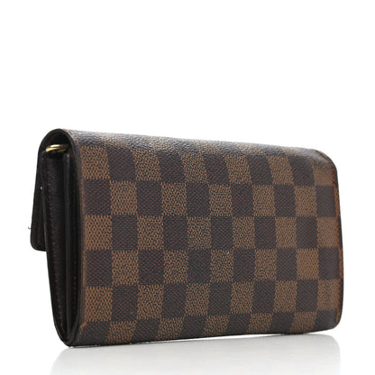 Louis Vuitton Damier Ebene Sarah Wallet 2 of 4