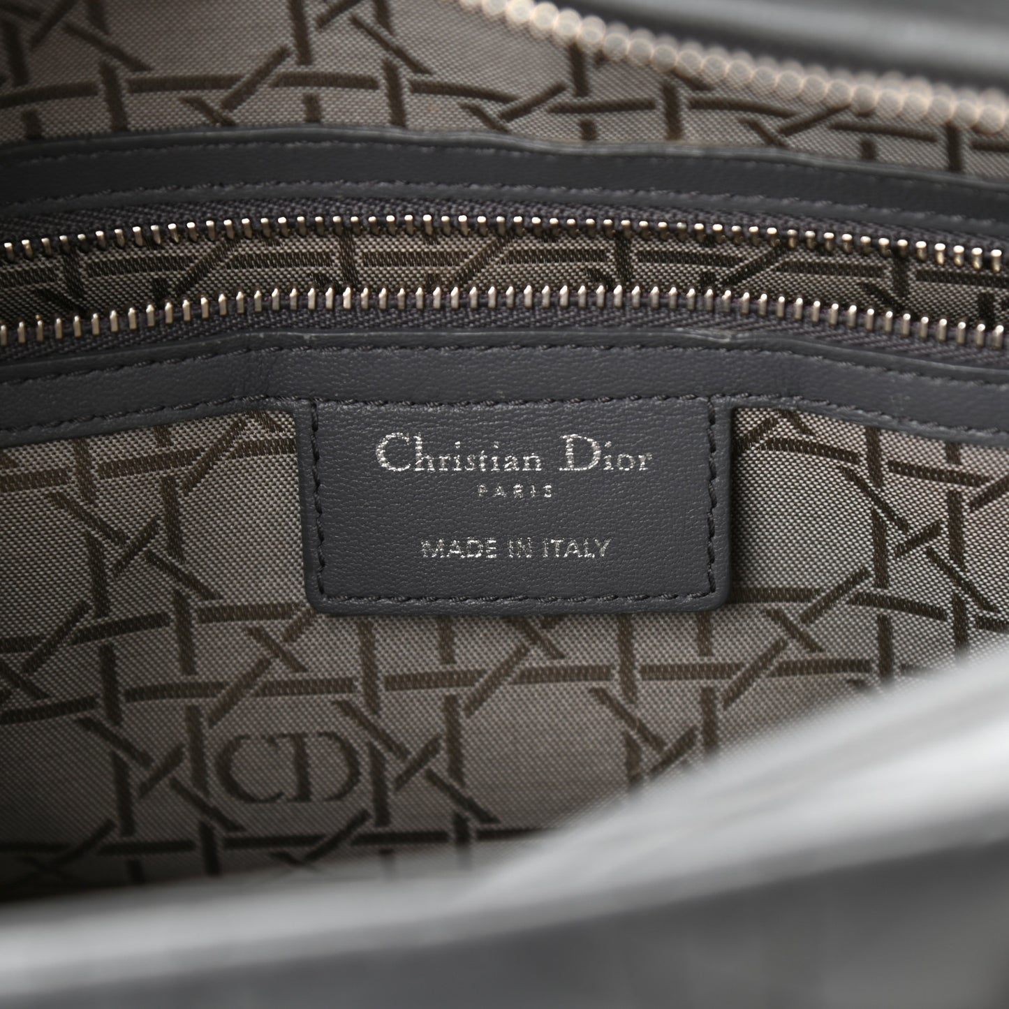Lambskin Cannage Large Lady Dior Grey