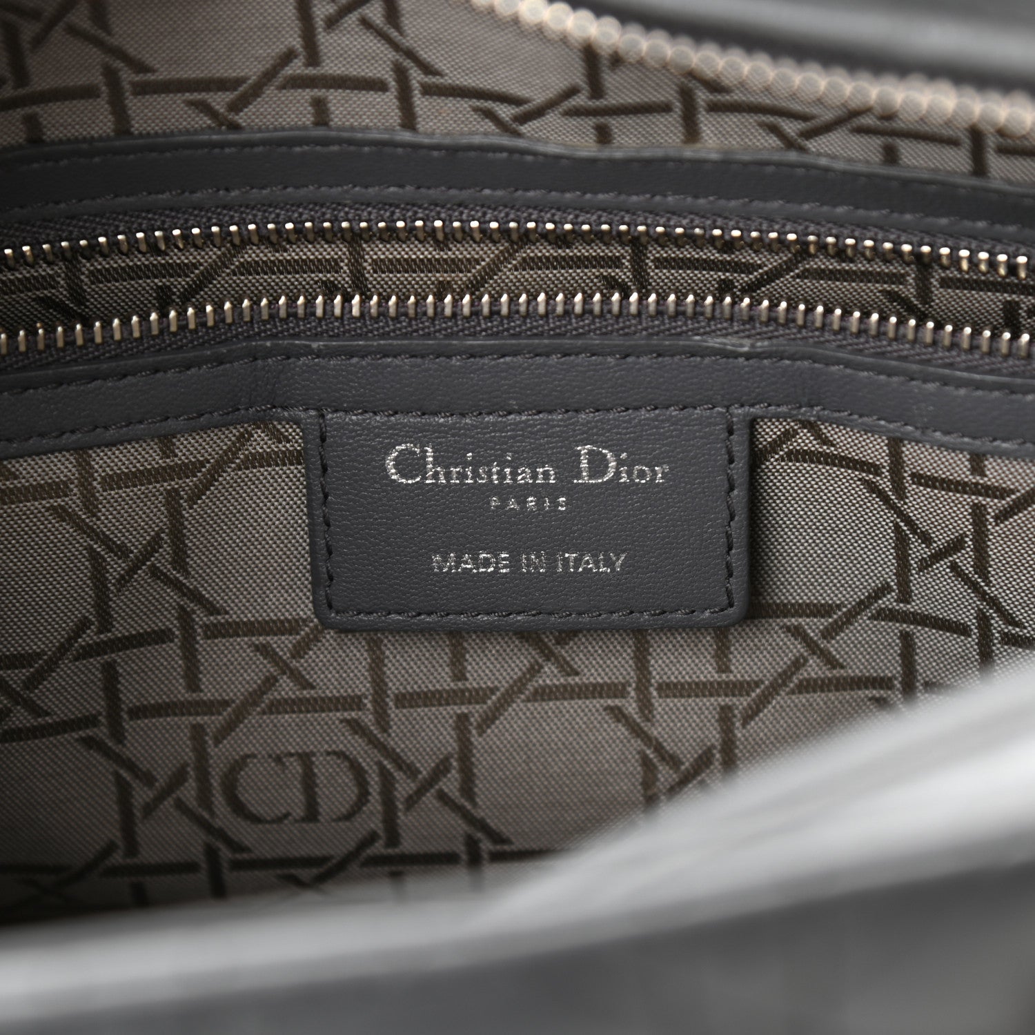 Christian Dior Lambskin Cannage Large Lady Dior Grey 6 of 15