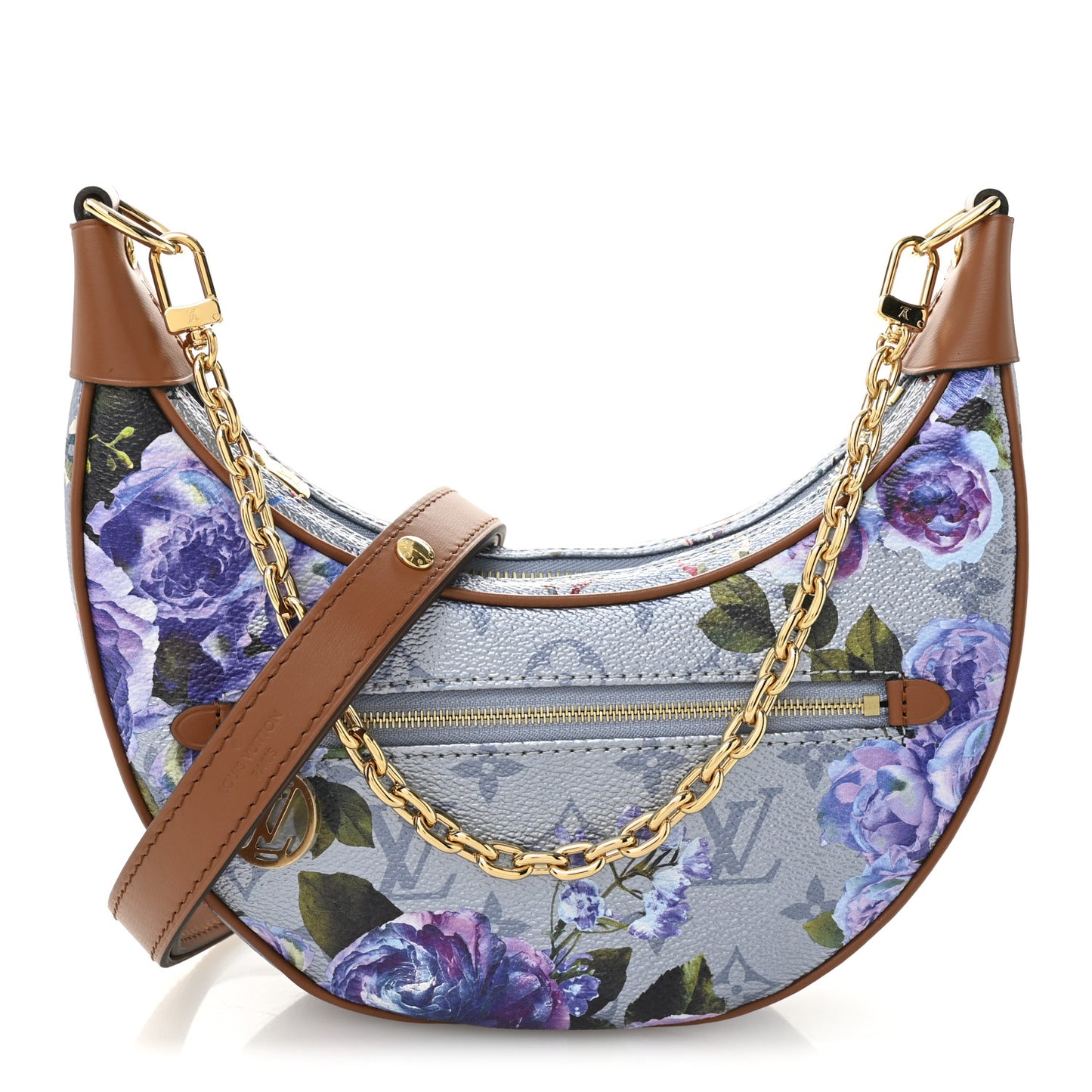 Metallic Monogram LV Garden Loop PM Blue