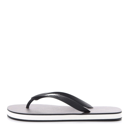 Louis Vuitton Rubber Monogram Mens Molitor Thong Sandals 8 Black 1 of 8