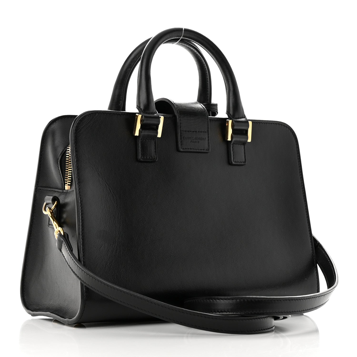 Saint Laurent Calfskin Monogram Baby Cabas Black 3 of 9