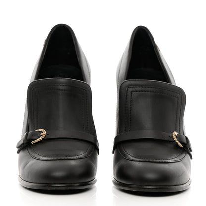 Chanel Calfskin Buckle Pumps 39.5 Brown 2 of 12