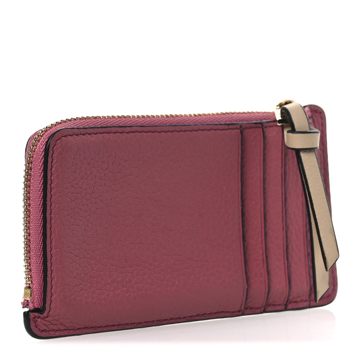 Loewe Soft Grained Calfskin Coin Card Holder Plumrose Ebony 3 of 8