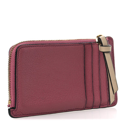 Loewe Soft Grained Calfskin Coin Card Holder Plumrose Ebony 3 of 8