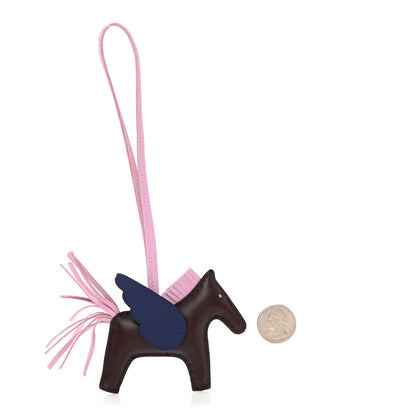 Hermes Milo Lambskin Grigri Rodeo Pegase Horse Bag Charm PM Rouge Sellier Mauve Sylvestre Bleu Saphir 2 of 5