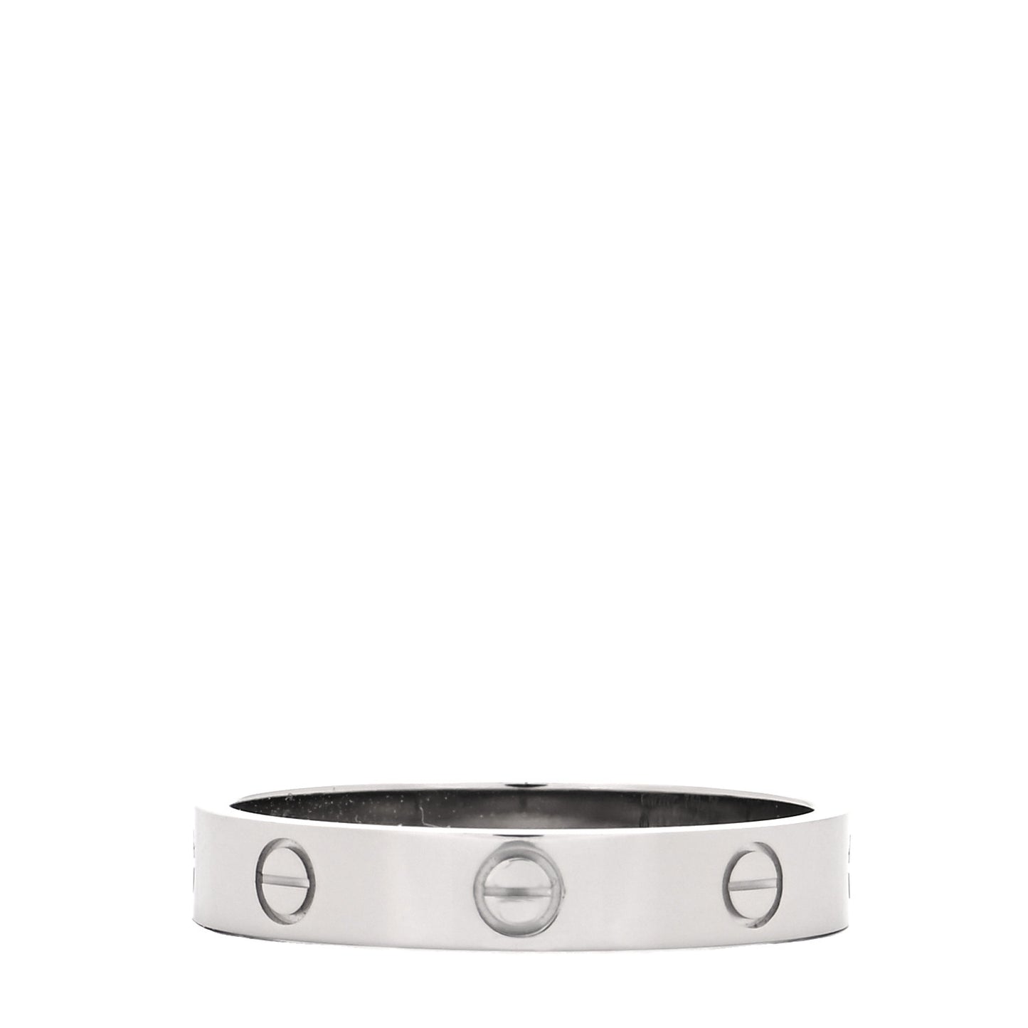 18K White Gold 3.5mm LOVE Wedding Band Ring 62 10
