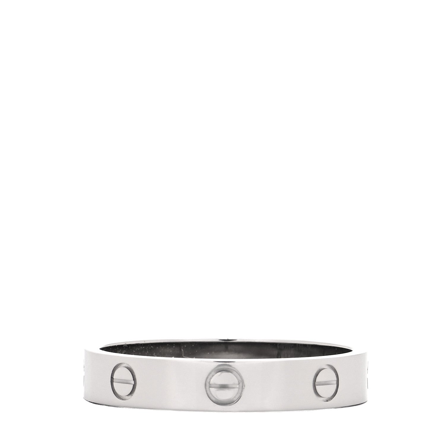 Cartier 18K White Gold 3.5mm LOVE Wedding Band Ring 62 10 3 of 5