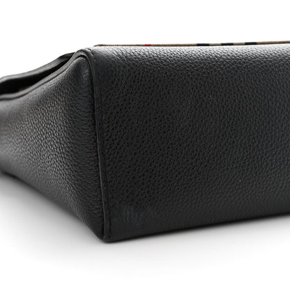 Burberry Grainy Calfskin Vintage Check Note Crossbody Bag Black 8 of 15