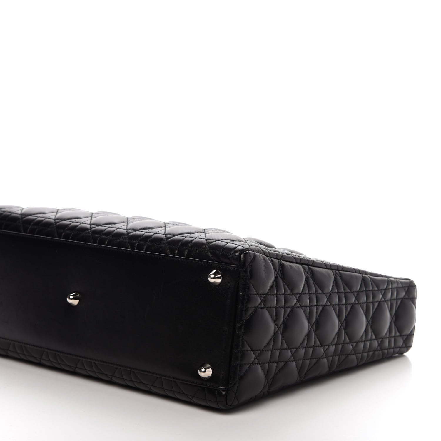 Christian Dior Lambskin Cannage Large Lady Dior Black 10 of 11