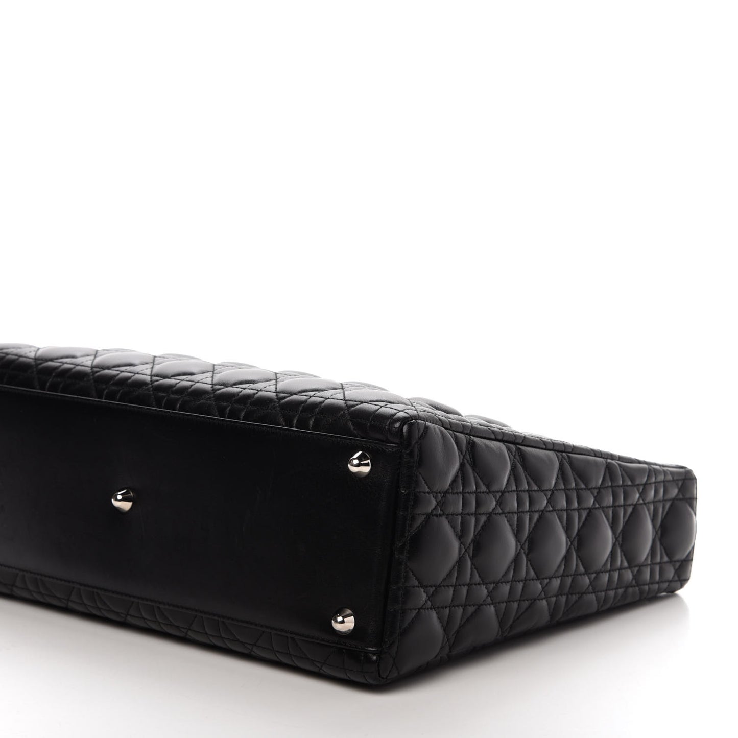 Lambskin Cannage Large Lady Dior Black