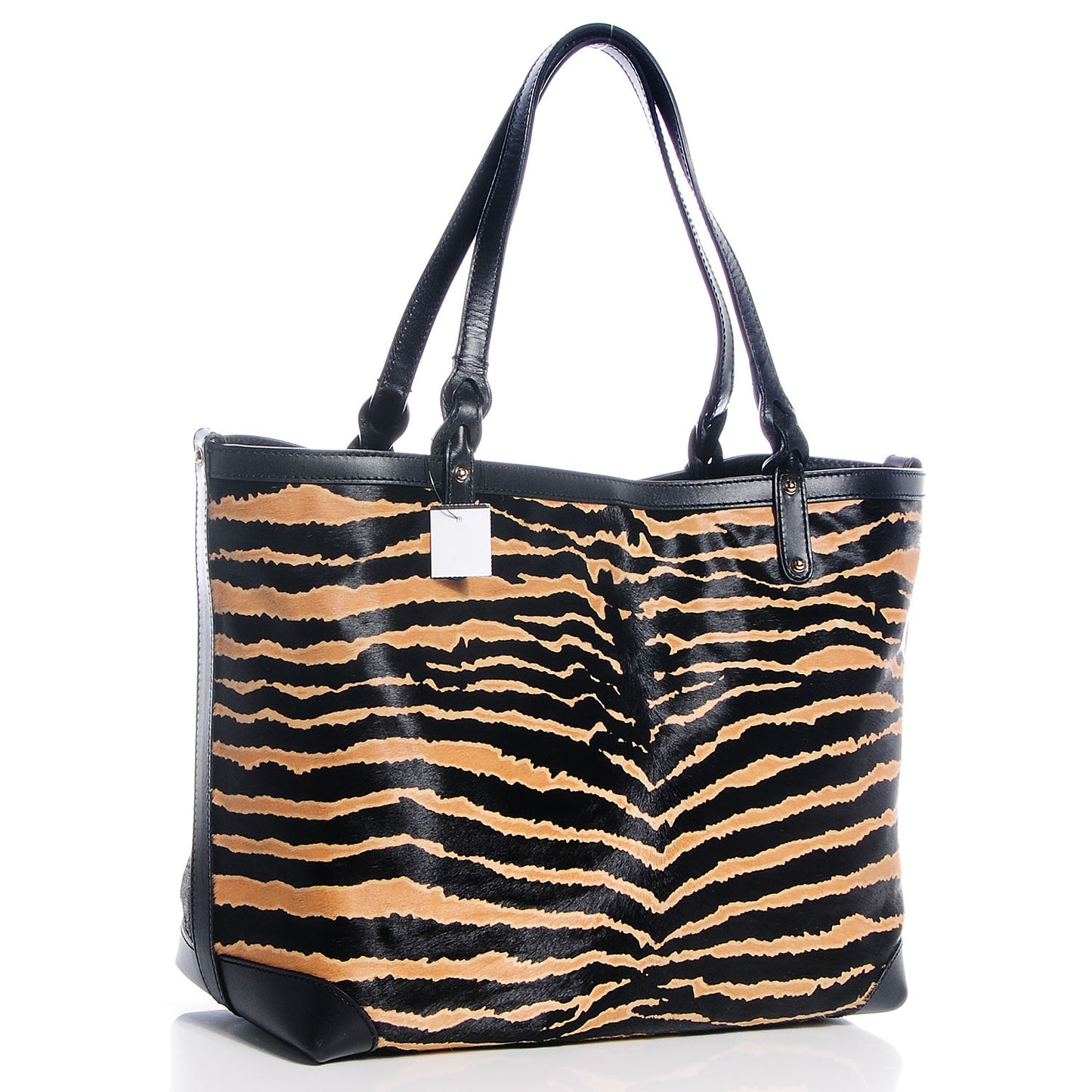 Craft Zebra Print Calf Hair Tote Black