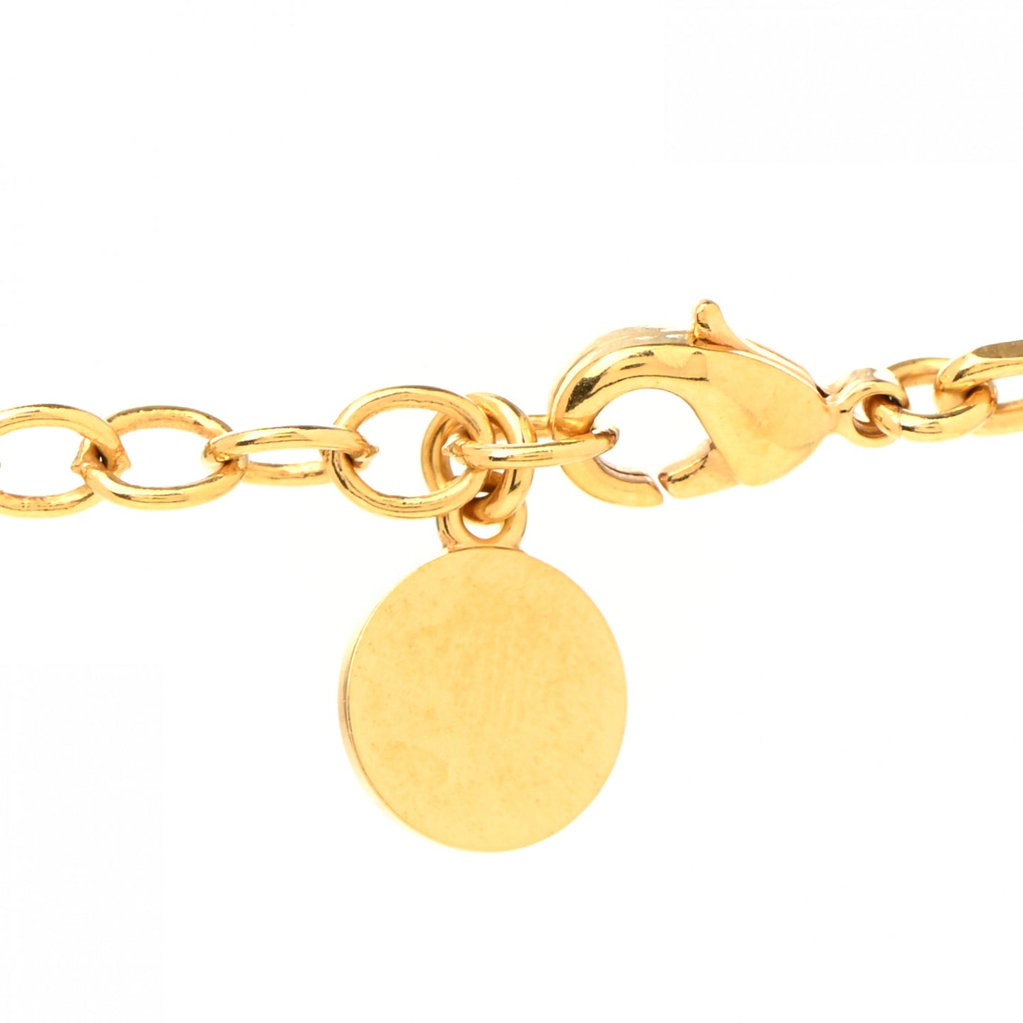 Metal CD Necklace Gold Neon