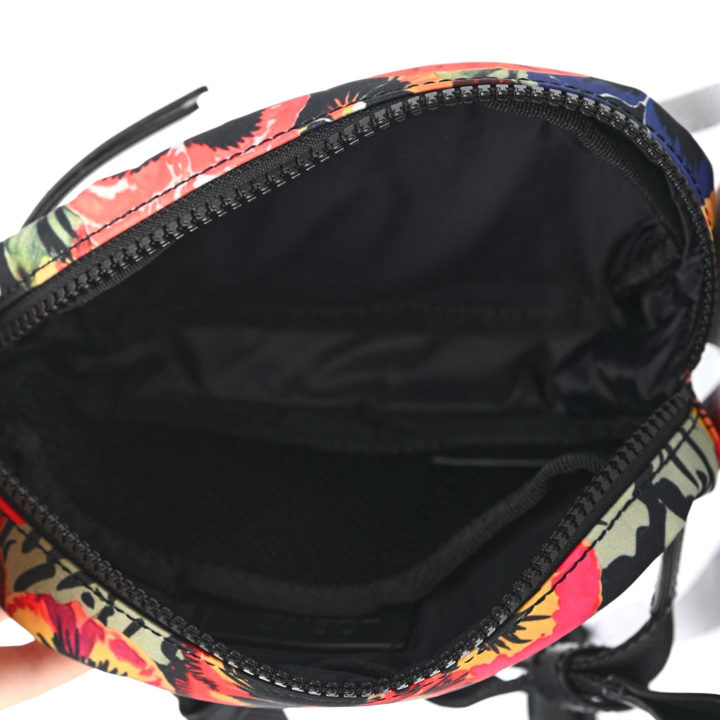 Nylon Pansies Print Small Round Bum Bag Multicolor