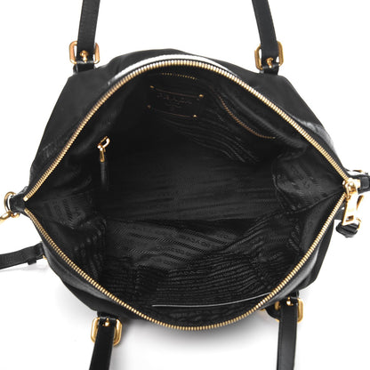 Prada Tessuto Nylon Jacquard Logo Tote Nero Black 5 of 9