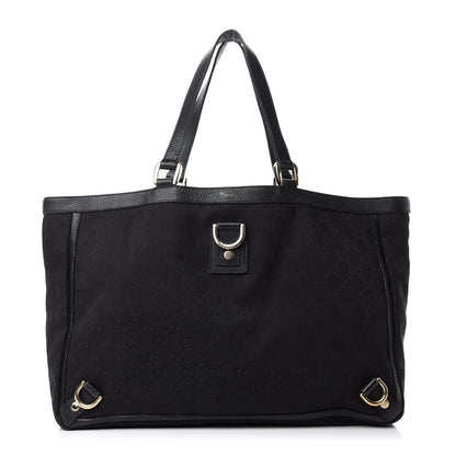 Gucci Monogram Large Abbey Tote Black 1 of 10